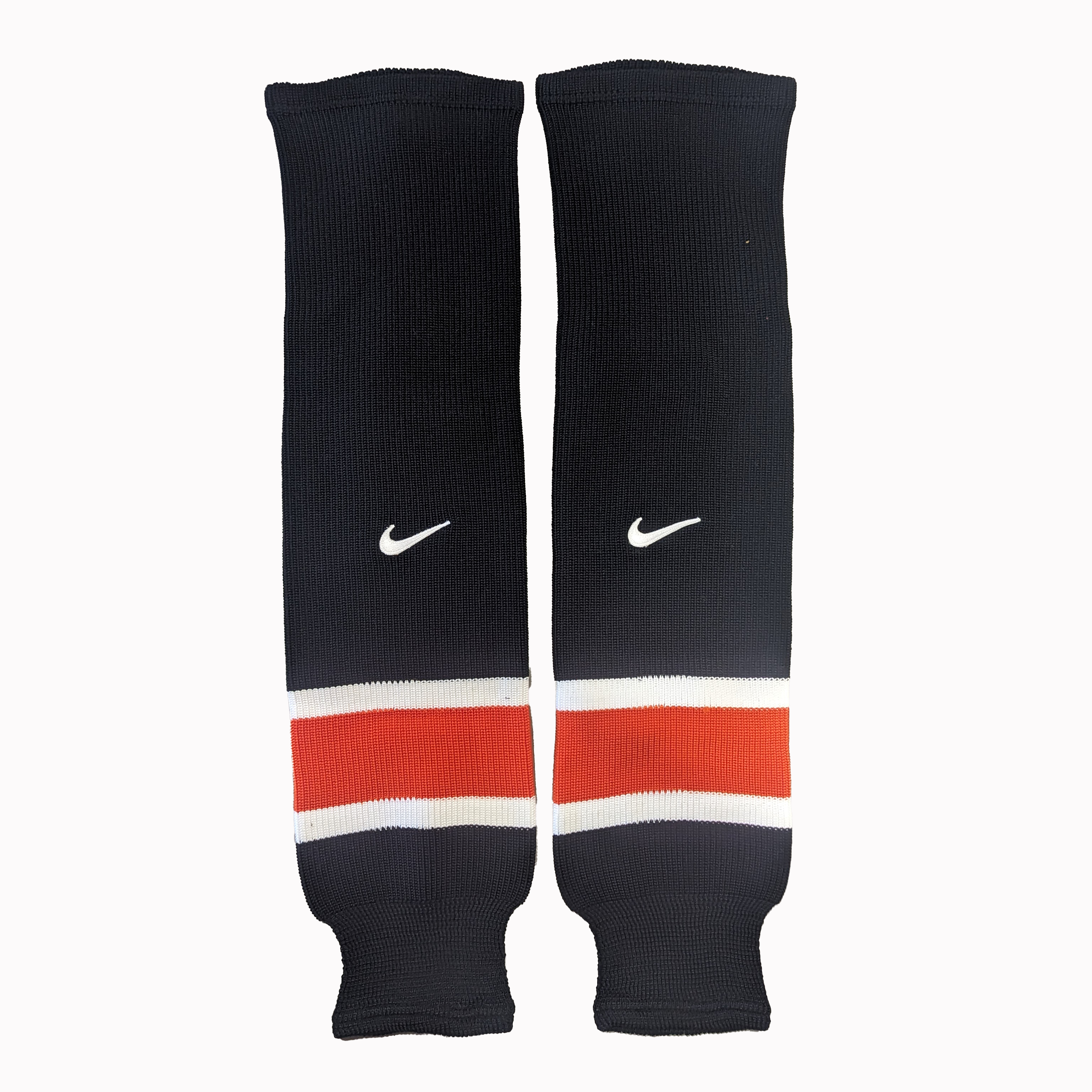 Nike - Nouvelles chaussettes de hockey en tricot (noir/orange/blanc)